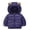 Dark Blue, variant on Toddler Winter Coats Puffer Padded Jacket Baby Boys Girls Bear Hoods Down Jacket Light Weight Infant Outerwear 1-6 Years