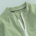 thumbnail image 5 of WAYUTE Toddler Baby Boys Long Sleeve Swimsuit Striped Rash Guard Trunks Bathing Suit Swimwear with Hat 3 Piece Summer Beach Pool, 5 of 7