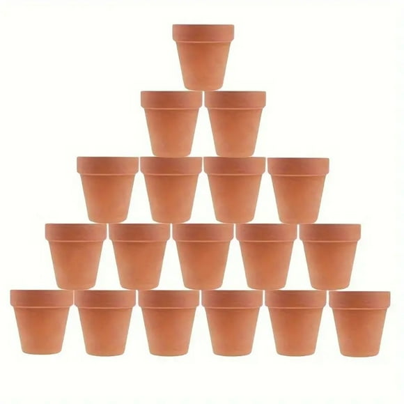 18pcs, 2.5 Inches Terracotta Clay Pots Pottery Fleshy Flower Planter With Drainage Hole,for DIY Home And Office Desktop/Windowsill/Ornament Decoration Wedding