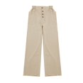 thumbnail image 4 of JJHGVB Linen Pants Women Petite Pants Women's Spring/summer Breasted Cotton/linen Loose Casual Pants Baggy Pants Womens Casual Pants Beige L, 4 of 9