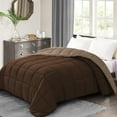thumbnail image 1 of BedDecor 300 GSM 1Pcs Reversible Solid (Chocolate-Taupe, Full/Queen) 100% Egyptian Cotton Base Down Alternative Comforter, 1 of 8