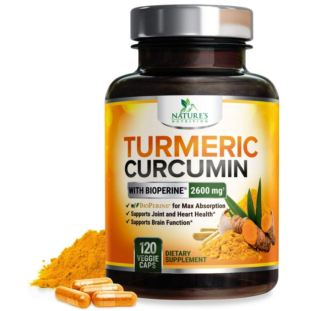 Nature's Nutrition Turmeric Curcumin Max Potency Vegetarian Capsules