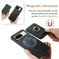 thumbnail image 2 of Allytech Google Pixel 8a Case, Detachable Magnetic Wallet Case with Card Holder & Ring Stand, Support Car Mount, Premium PU Leather Shockproof Durable Protective Slim Case Cover - Black, 2 of 10