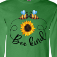 thumbnail image 4 of Inktastic Bee Kind Bees and Sunflower Long Sleeve T-Shirt, 4 of 5