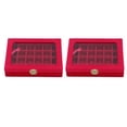 thumbnail image 2 of Jewelry Organizer Box, Velvet Jewelry Box 2pcs Removable Safety Lock Prevent Scratches Transparent Lid  for Rings for Home Use, 2 of 7