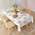thumbnail image 4 of White Princess Castle Pattern Rectangle Tablecloth 60"x102",Waterproof Polyester Rectangle Table Cloth, Wipeable Spillproof Polyester Tablecloth for Dining, Camping, Indoor and Outdoor, 4 of 6