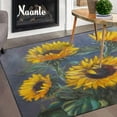 thumbnail image 2 of FREEAM Sunflower Non Slip Area Rug for Living Dinning Room Bedroom Kitchen, 3' x 5'(39 x 60 Inch), Oil Painting Nursery Rug Floor Carpet Yoga Mat, 2 of 6