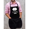 thumbnail image 2 of ApronMen, Funny Aprons For Men - Real Men Cook - 100% Cotton with Pockets - Black, 2 of 7