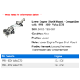 thumbnail image 2 of Lower Engine Shock Mount - Compatible with 1998 - 2004 Volvo C70 1999 2000 2001 2002 2003, 2 of 2