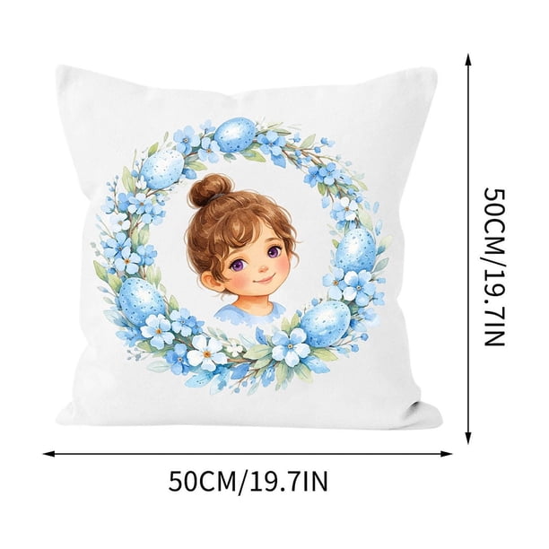 CaiYueKe Easter Throw Pillow Cushion Cover Decorative Holiday Home Decor Soft Plush Accent Pillow for Kids Room Sofa Bed Living Nursery Decorations Gift Ideas Basket Stuffer Spring Seasonal Decor