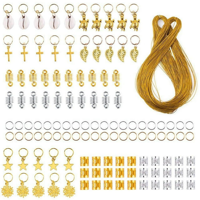 Anillos para el cabello, rastas con forma de hoja de copo de nieve, accesorios para rastas, joyería optimizada para la excelencia
