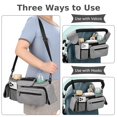 thumbnail image 6 of Universal Stroller Organizer with Insulated Cup Holder Detachable Phone Bag and Shoulder Strap,Stroller Bag Caddy Organizer Accessories Fits for Uppababy, Baby Jogger, Britax Strollers, 6 of 9