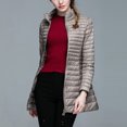 thumbnail image 2 of Aayomet Coat Women Women's Double Notched Lapel Long Winter Coats,Khaki 3XL, 2 of 4