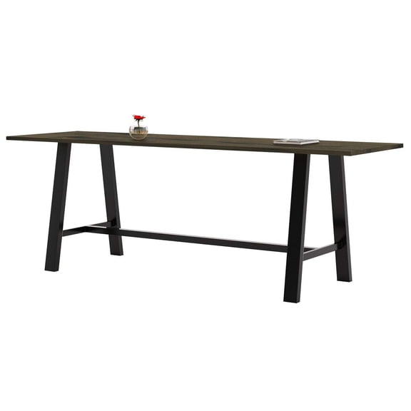 KFI Studios Urban Loft 8' x 3' Bar Table, Solid Wood Barnwood Top