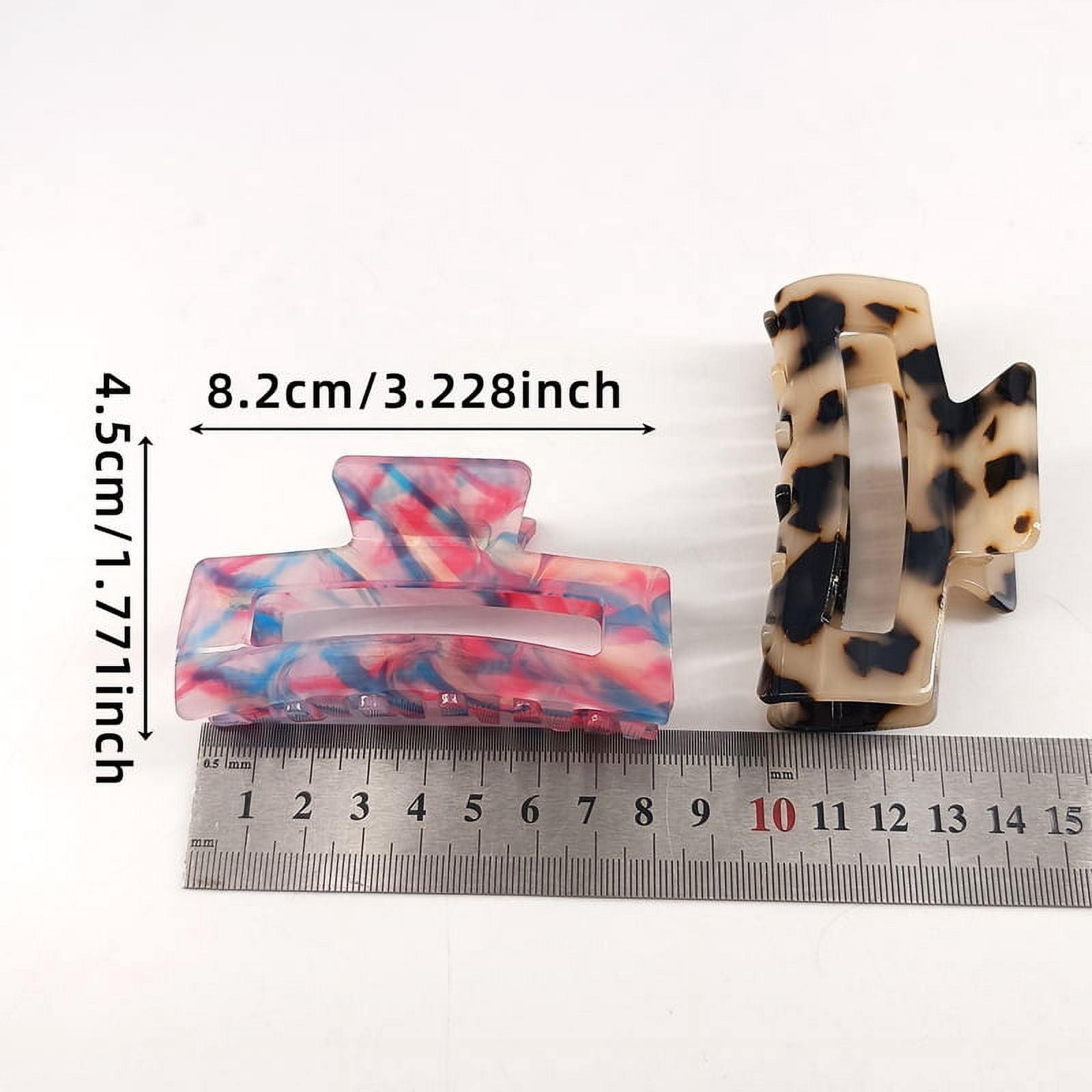 Fashion Leopard Print Hair Claws Geometric Hair Clamp Grab Styling Clips for Women Girls Hairpin Hair Accessories