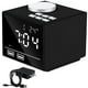 thumbnail image 1 of Radio despertador de 4.2 pulgadas con altavoz Bluetooth, doble reloj de alarma, puerto de carga USB, reproducción AUX TF Card, gran pantalla LED espejo regulable para dormitorio, cocina, escritorio. Levamdar  Regulaciones de EE. UU., 1 of 8