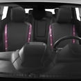 thumbnail image 2 of Car-Grand Bling diamond Rhinestone Leather car seat covers front pair shinning spark glitter crystal cute universal fit automotive glitter SUV truck sedan women girly Pink, 2 of 7
