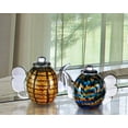 thumbnail image 2 of dale tiffany 2-piece inferno hand blown art glass tea pot sculpture amber, 2 of 2