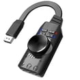 thumbnail image 2 of Headphone GS3 USB 2.0 External Sound Card Virtual 7.1 Channel Sound Card Adapter Plug and Play with Headphone Microphone Jacks Volume Control Mute Mic Games Sound Effect Upgrade, 2 of 7
