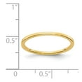 thumbnail image 4 of 14K Yellow Gold Ring Band 1.2mm Flat Stackable, 4 of 4