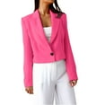 thumbnail image 1 of Veste de Travail Décontractée à Manches Longues pour Femmes, Col à Revers, Boutons, Coupe Ample, 1 of 7