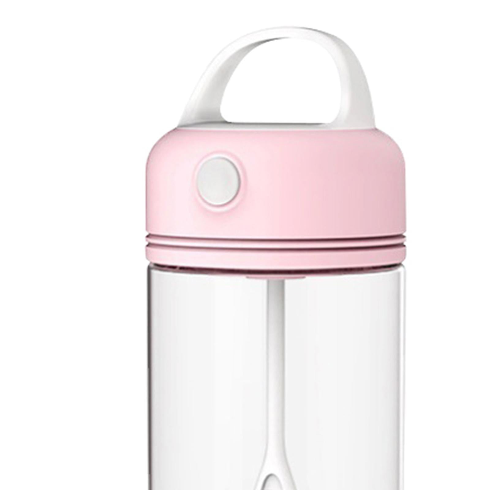 Electric Protein Shaker Bottle Portable Automatic Mixing Bottle 13oz  Battery Operated for Fitness Protein Pink