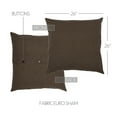 thumbnail image 5 of VHC Brands Kettle Grove Window Curtain, Euro Sham Fabric, Black, 26x26, 5 of 6