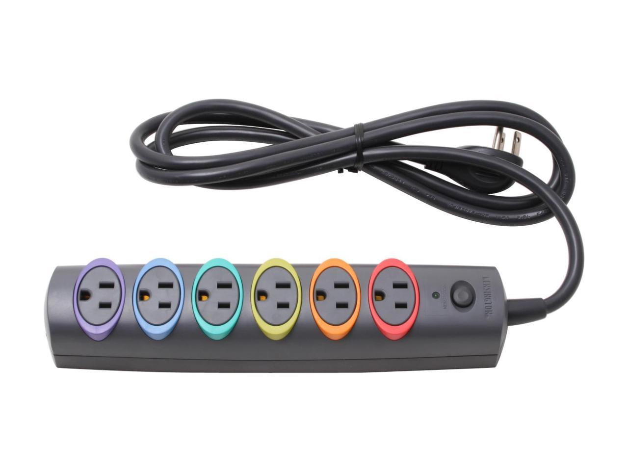 Kensington SmartSocket 6-Out Basic Surge Protector - 6 x Power 3-pole - 670 J - 120 V AC Input - 120 V AC Output - Fax/Modem/Phone