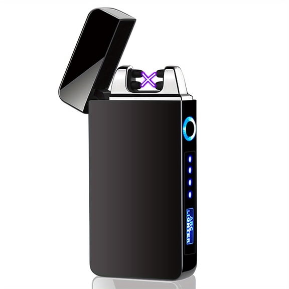 FYROXIA Smart Plasma Arc Lighter - Windproof Flameless Igniter Featuring Real-Time LED Power Display & Battery Monitoring for Candles and Outdoor Use (USB Cable Included)