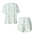 thumbnail image 2 of Sigee Leaf Print for Sleepwear Casual Pjs with Pockets Women's Pajamas Sets Shorts 2 Piece Short Sleeve Lounge Sets Medium, 2 of 9