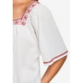 thumbnail image 3 of Ellos Women's Embroidered Gauze Blouse Shirt, 3 of 6