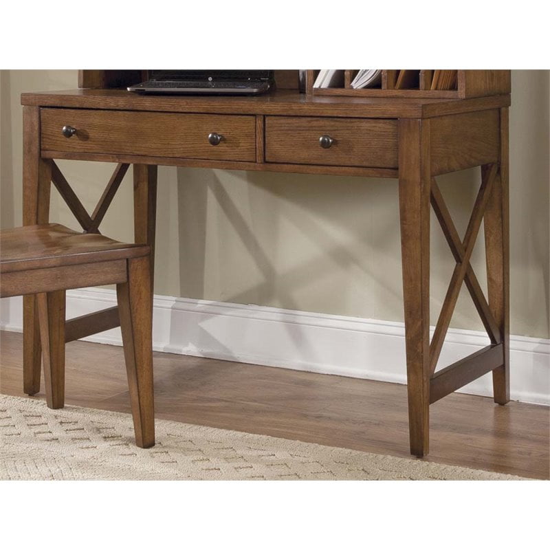 Liberty Furniture Hearthstone Computer Desk In Rustic Oak