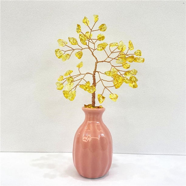 Árbol del Dinero BLESIY Árbol de la Suerte Plantas Artificiales Bonsai Decoración