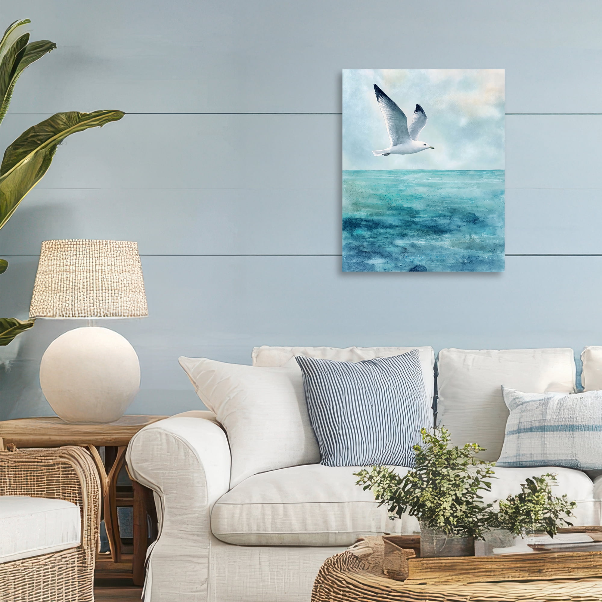Stupell Industries Seagull With Black Tips Canvas Wall Art, design by Franklyn Gregory