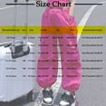 thumbnail image 3 of HAOTAGS Teen Girls Cargo Pants with Multi Pockets, Casual Sport Joggers Hot Pink 9-10Years, 3 of 3