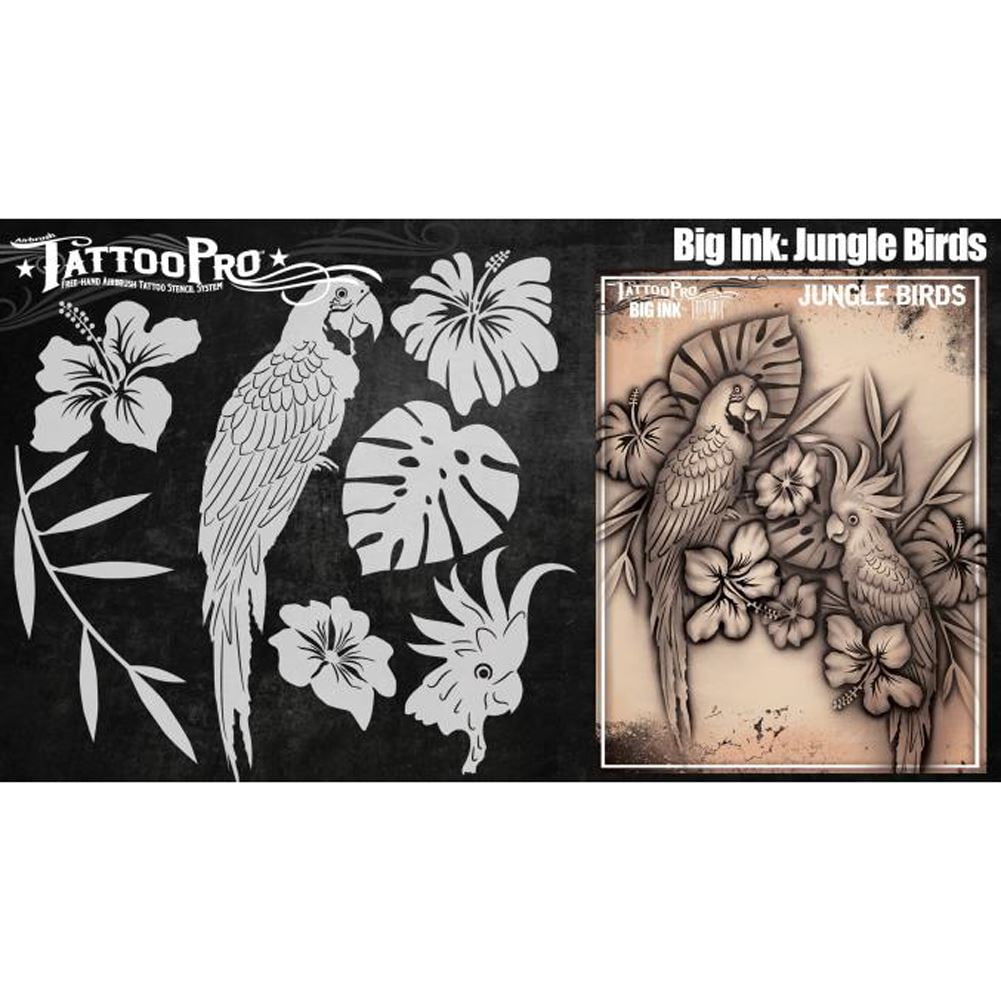 Tattoo Pro Stencils Big Ink Jungle Birds