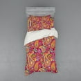 thumbnail image 2 of Paisley Duvet Cover Set, Paisley Patterns Based on Traditional Eastern Pastel Design, Bedding Set with Shams and Fitted Sheet, 3 Sizes, by Ambesonne, 2 of 3