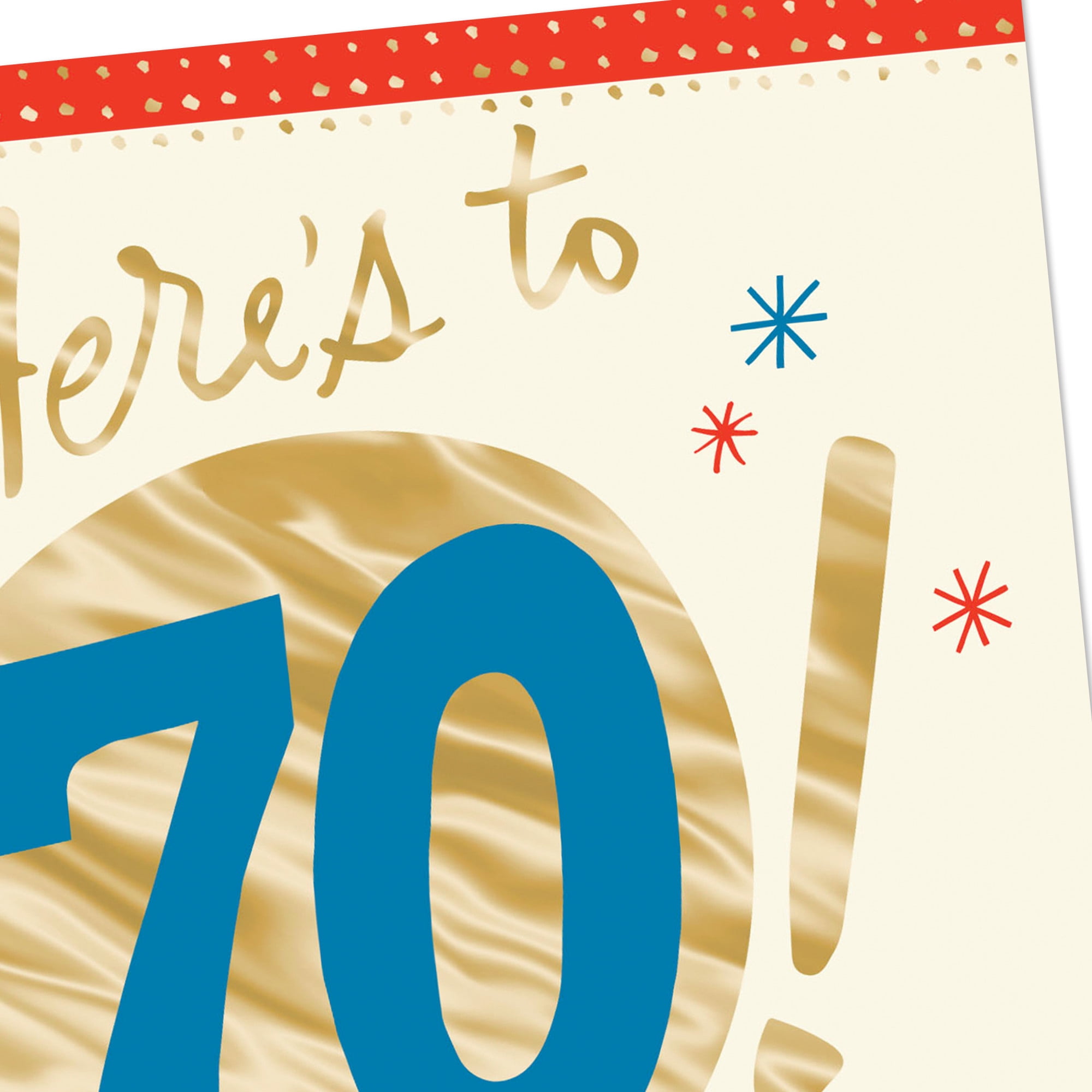 Hallmark 70th Birthday Card (Today Adds Up to One and Only You)