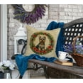 thumbnail image 4 of Silky Terrier Christmas Flowers Throw Pillow 18 in x 18 in, 4 of 5