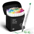 thumbnail image 1 of Set de Marcadores de Alcohol Ohuhu Punta Pincel 48 Colores Honolulu, 1 of 9