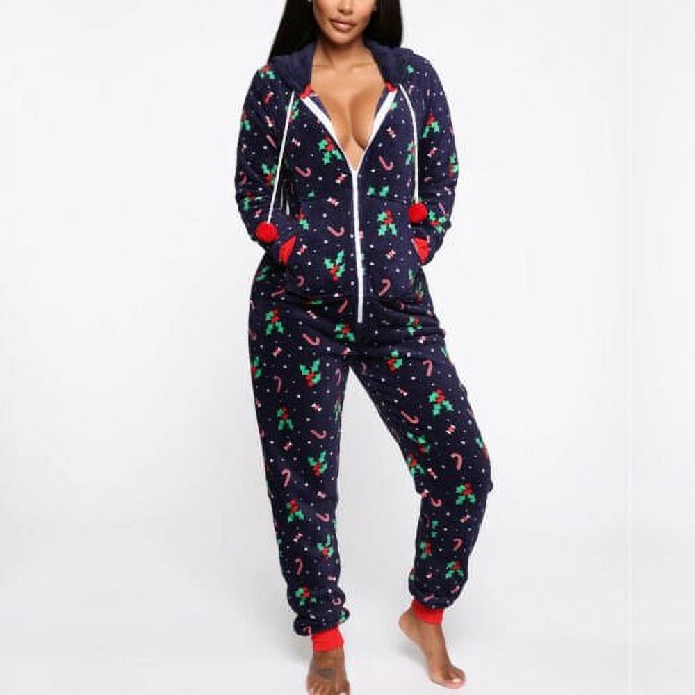 Combinaison Pyjama En Polaire Avec Capuche – Onesie Douillet Pour Femme, Déguisement Animal, Ultra Chaud Pour L'hiver - 9