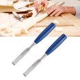 thumbnail image 4 of CHICIRIS Wood Chisel,2pcs Wood Chisels High Hardness Wood Carving Chisel Set with Blue Handle for Woodworking Flat Chisel Slotting Chisel,Wood Chisel Tool, 4 of 8