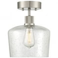 thumbnail image 3 of 63147LEDDLP-BS/SDG Access Lighting Port Nine - 9W 1 LED Semi-Flush Mount In Transitional Style-11.75 Inches Tall and 9 Inches Wide-Brushed Steel, 3 of 5