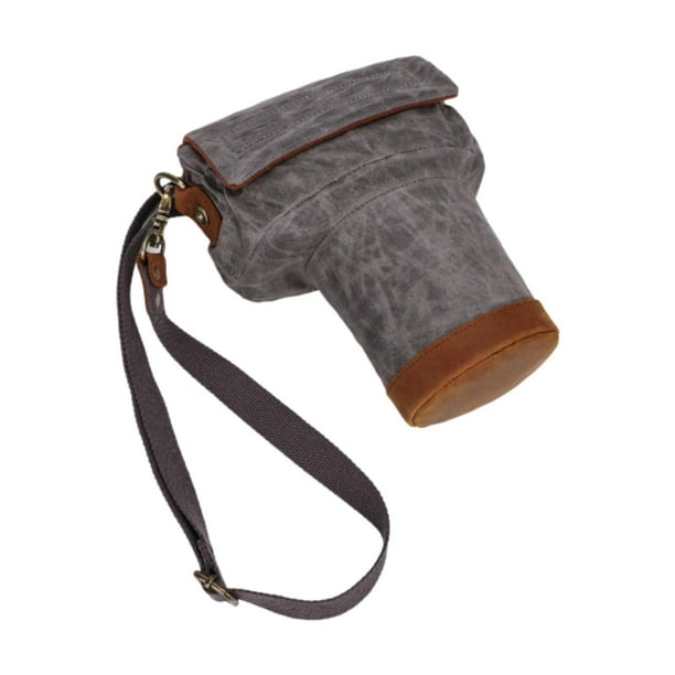 Bolsa para cámara multiusos, resistente al desgaste, práctica y elegante para fotografía al aire libre. Gris