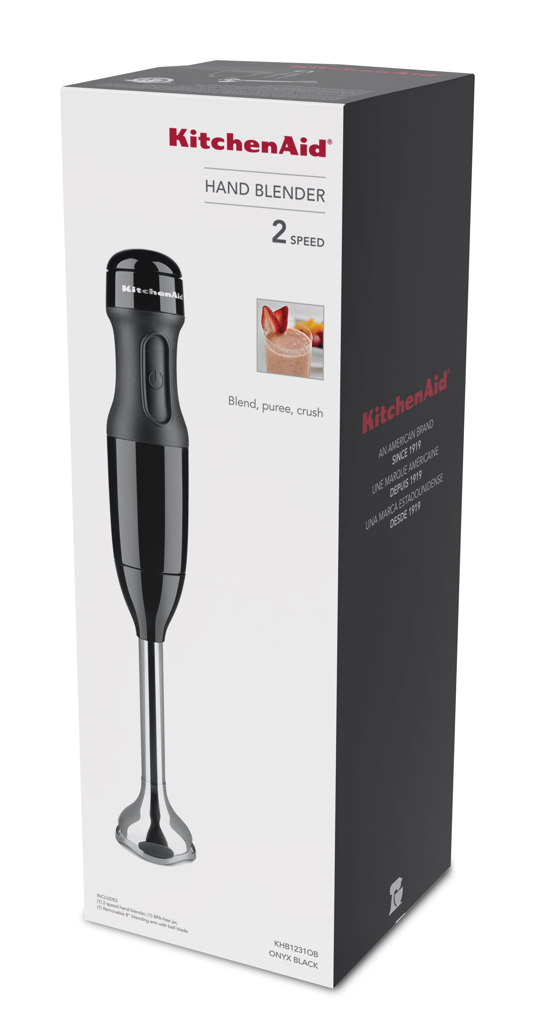 KitchenAid 2-Speed Hand Blender, White (KHB1231WH) 