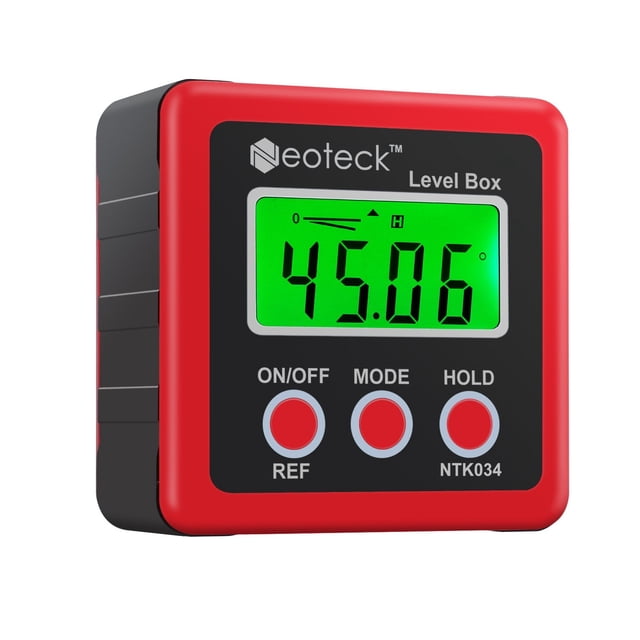 Neoteck Digital Angle Finder Digital Angle Gauge with LCD Backlight Protractor IP54 Waterproof Inclinometer Level Box for Bevel Angle of Miter Saw Au
