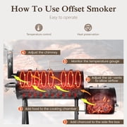 Alpha Joy Heavy Duty BBQ Charcoal Grill with Offset Smoker Overlarge 941 sq.in. Cooking Area
