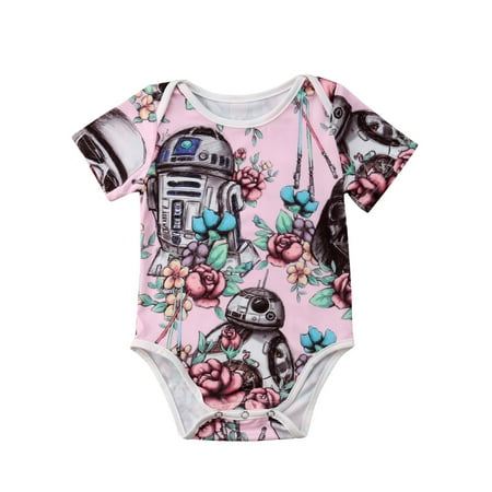 

Seyurigaoka Unisex Newborn Baby Romper Print Short Sleeve Bodysuit Clothes