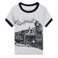 thumbnail image 6 of Toddler Boys Clothes Baby Boy Summer Outfits Kids Spring Cotton Contrast Color Printed Short Sleeved Beach 1t 2t 3t 4t 5t 6t T Shirts Tops Shorts Set Tank And With Pockets 2-Piece, 6 of 9