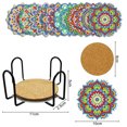 thumbnail image 3 of 8pcs Coasters With Holder Diy Mandala Coasters  Kits For Beginners Kids, 3 of 8